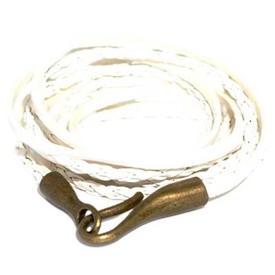 Brazalete enrollable blanco 93cm bronce