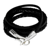 Brazalete enrollable negro 93cm plateado