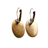 Aretes ovalados grandes bronce