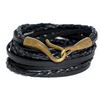 Brazalete enrollable negro 93cm bronce