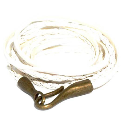 Brazalete enrollable blanco 93cm bronce