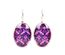Aretes ovalados grandes plateados