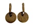 Aretes redondos colgantes bronce