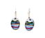 Aretes ovalados pequeños plateados